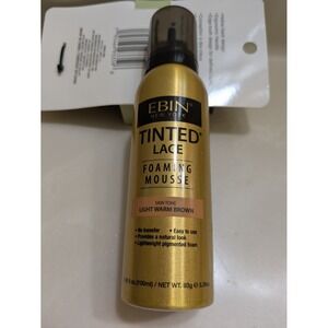 EBIN New York Tinted Lace Foaming Mousse Light Warm Brown Wig Care 3.38oz